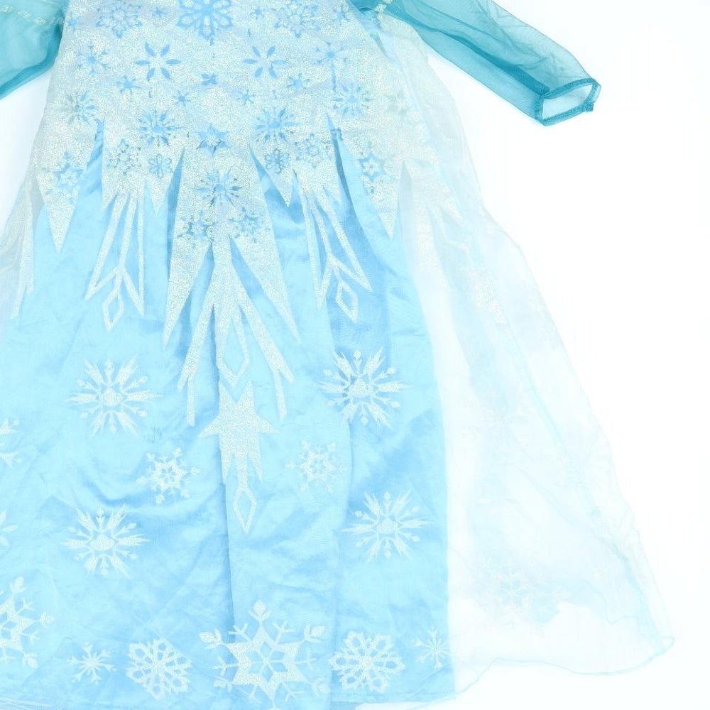 Disney Girls Blue   Shift  Size 3 Years  - Elsa Frozen