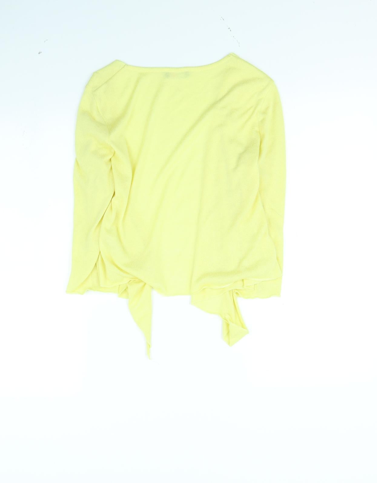 Per Una Womens Yellow   Cardigan Jumper Size 14
