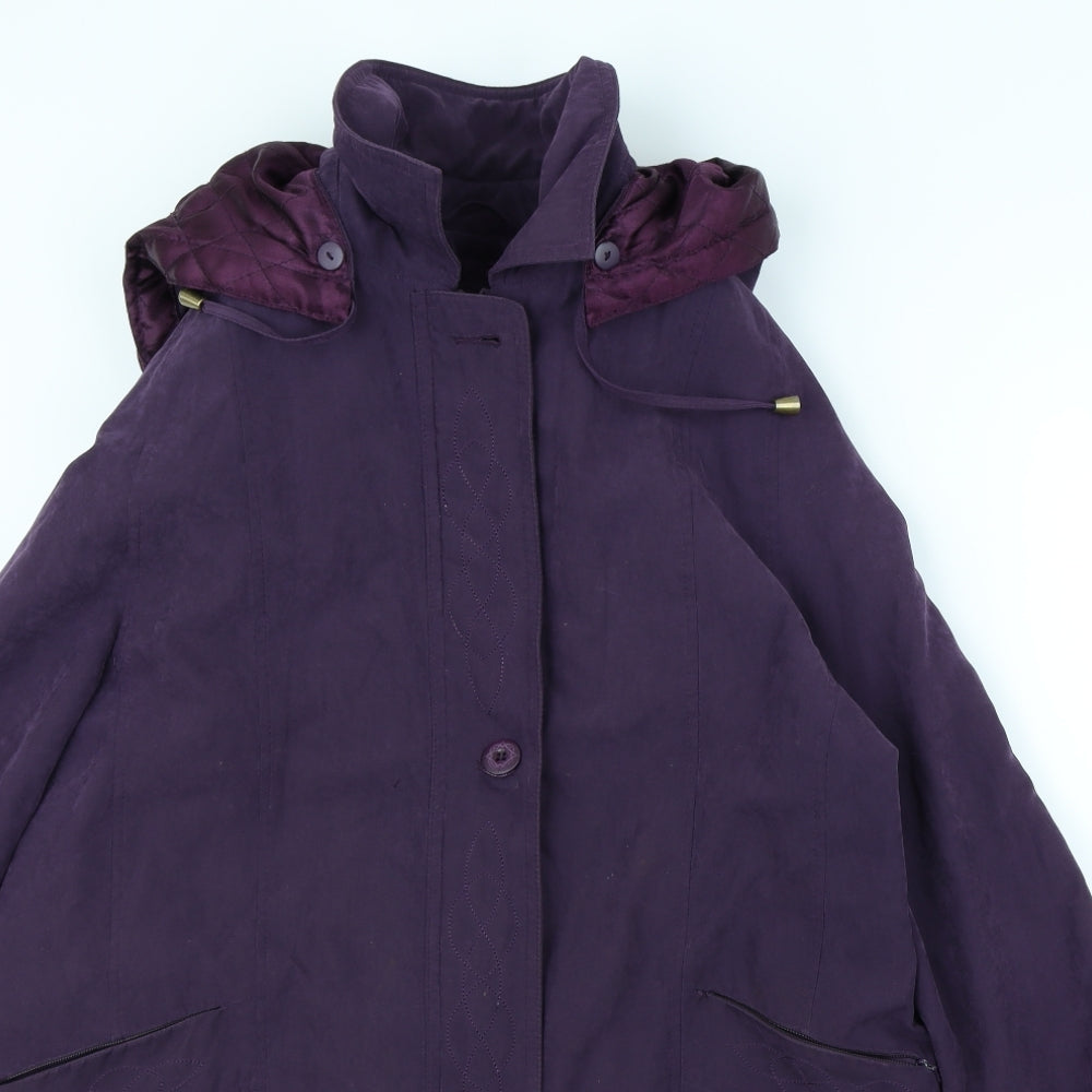 Bonmarché Womens Purple   Rain Coat Coat Size M