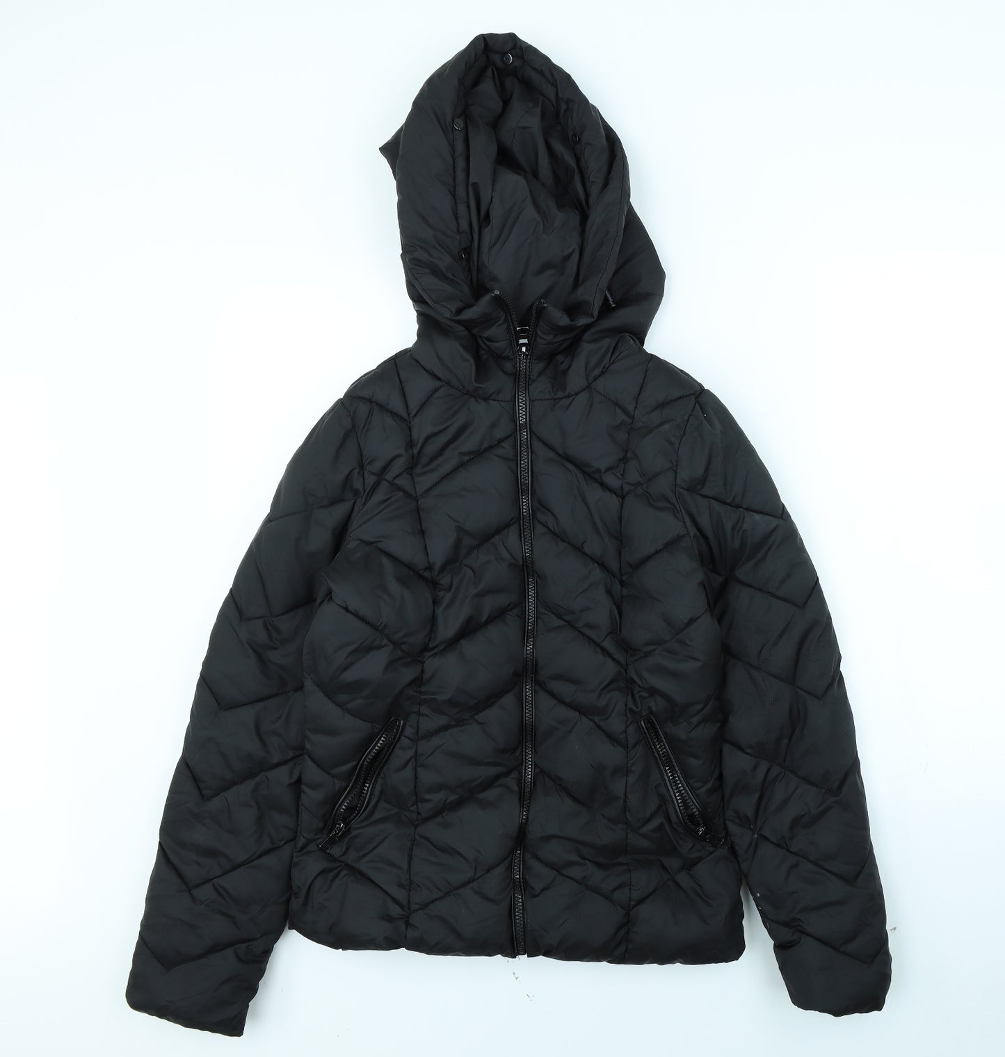 New Look Womens Black   Rain Coat Coat Size 10