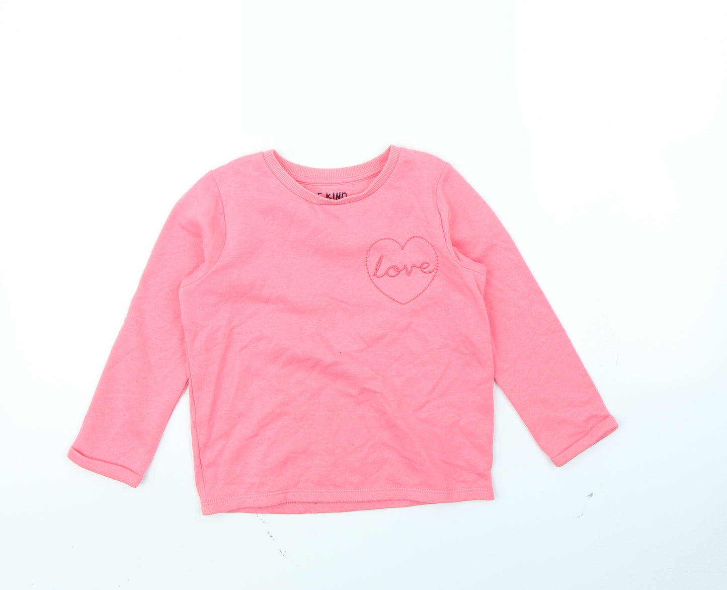 F&F Girls Pink   Pullover Jumper Size 5 Years