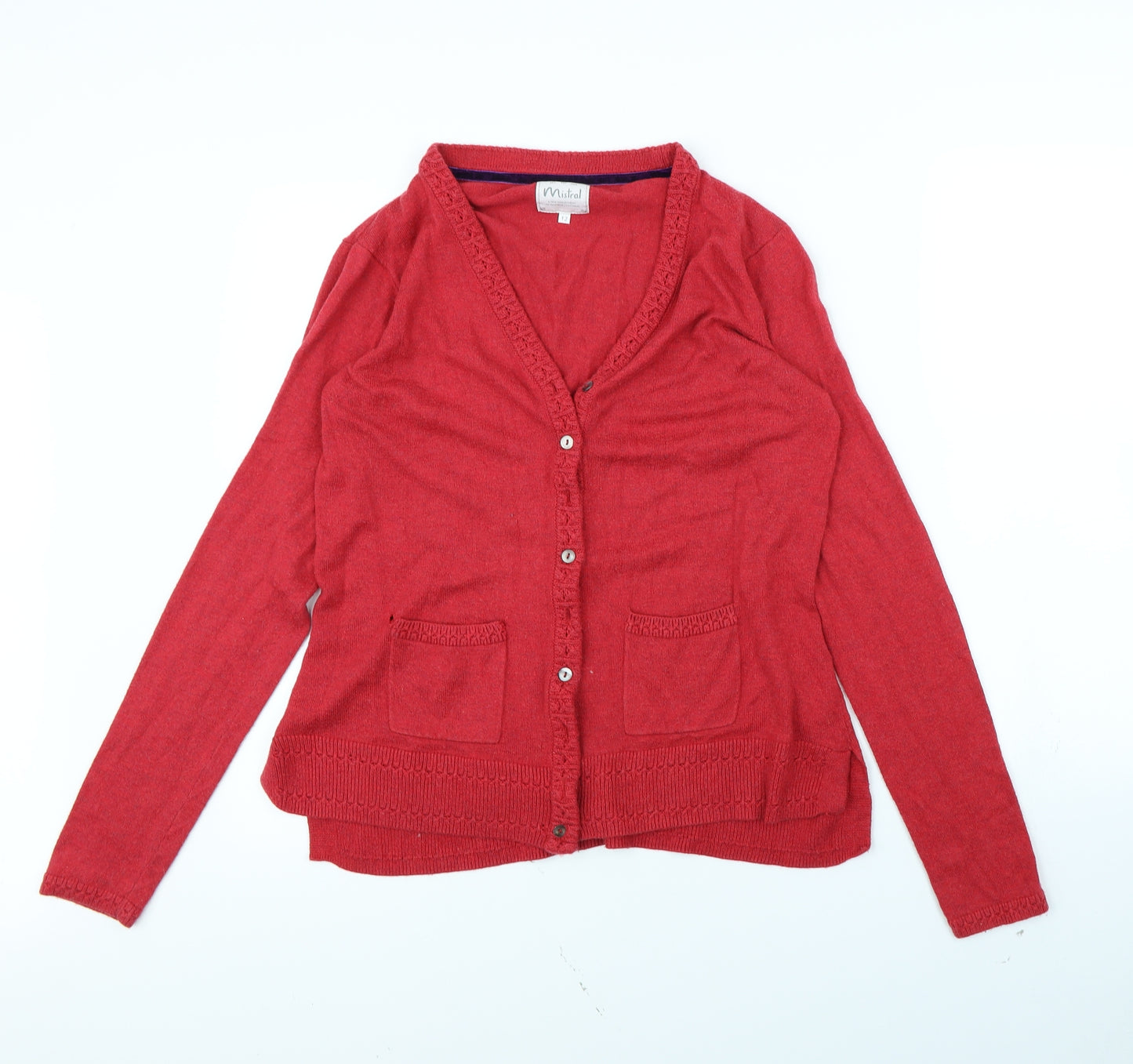 Mistral Womens Red   Cardigan Jumper Size 12