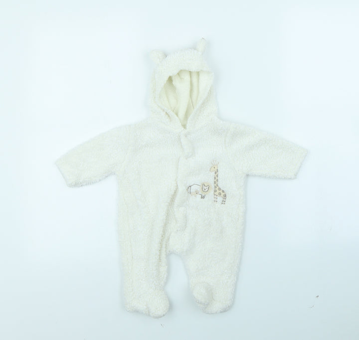 Benito Girls White Babygrow One-Piece Size 0-3 Months
