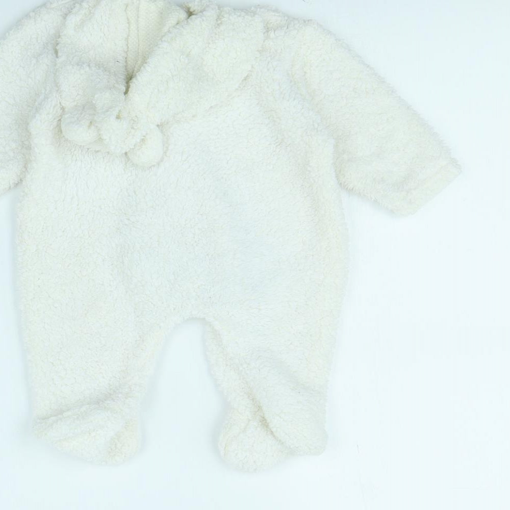 Benito Girls White   Babygrow One-Piece Size 0-3 Months