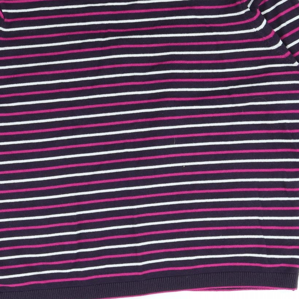 Preworn Womens Multicoloured Striped  Cardigan Jumper Size 18