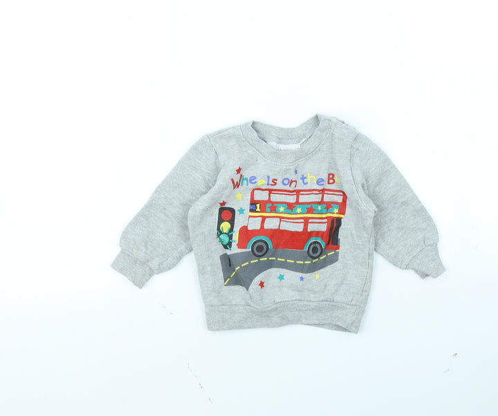 Babytown Girls Grey Pullover Jumper Size 6-9 Months