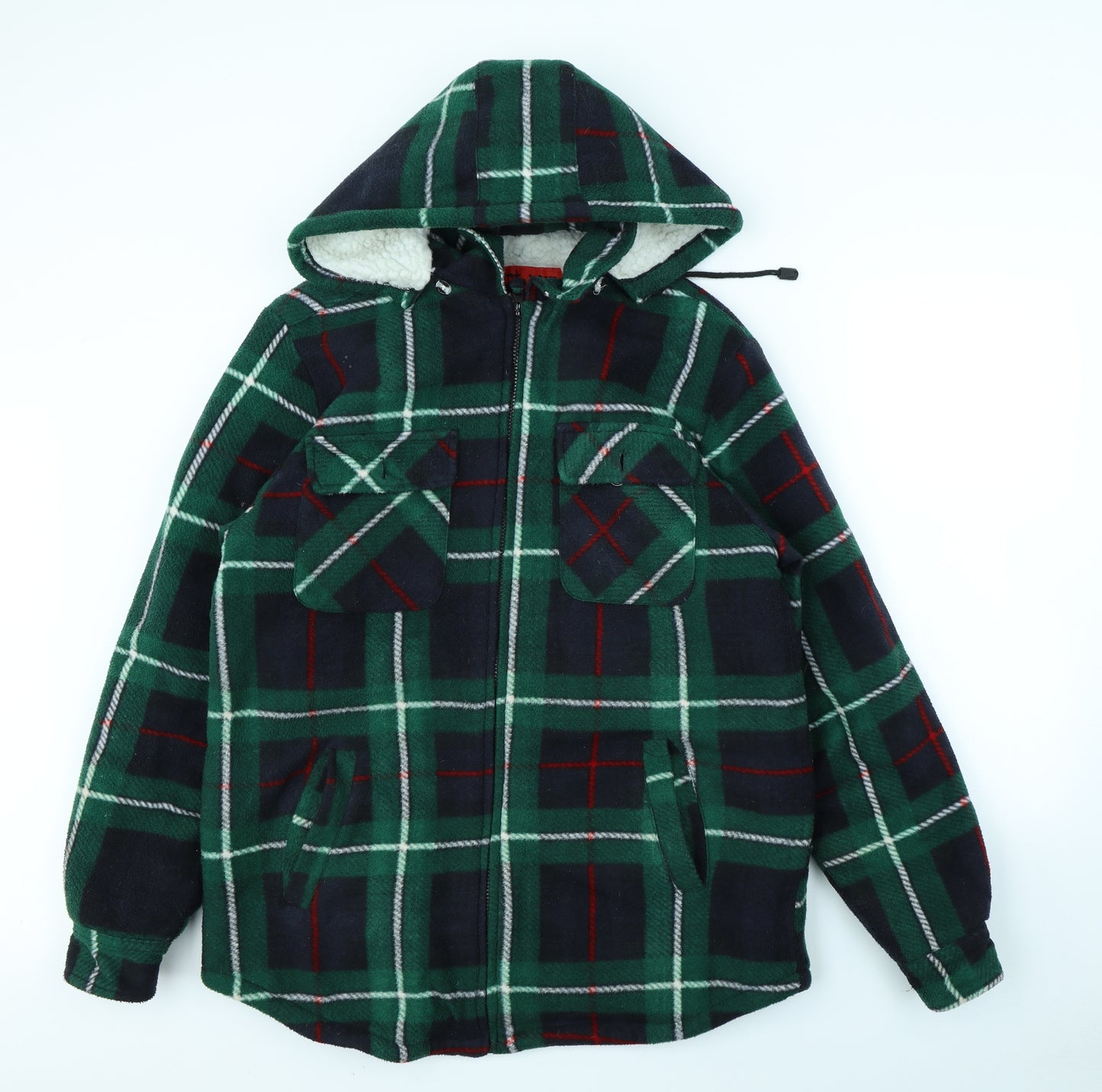 Port nova Mens Green Check  Jacket Coatigan Size M