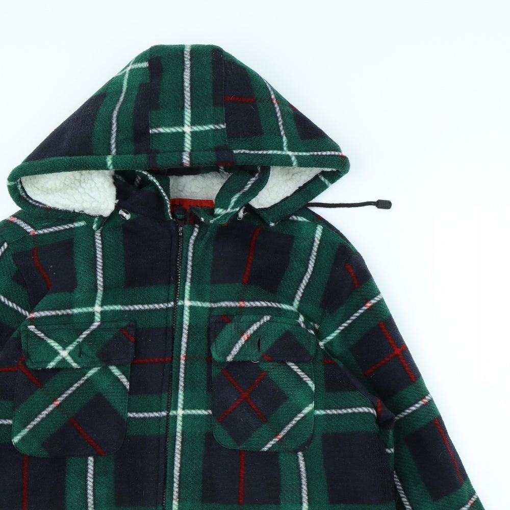 Port nova Mens Green Check  Jacket Coatigan Size M