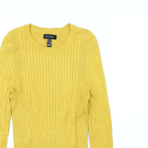 New Look Womens Yellow   Pullover Jumper Size 14