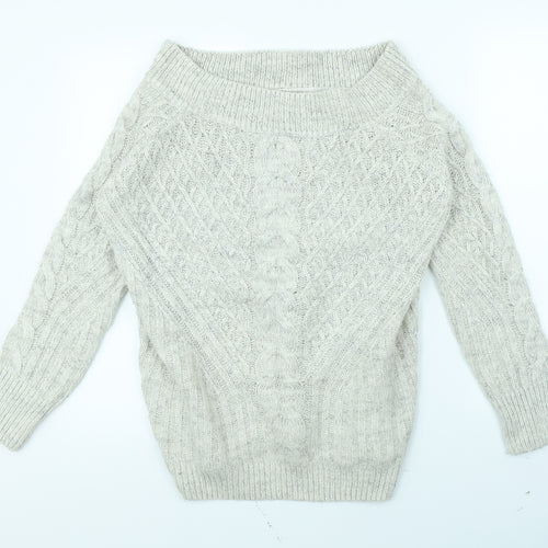 Papaya Womens Grey   Pullover Jumper Size M