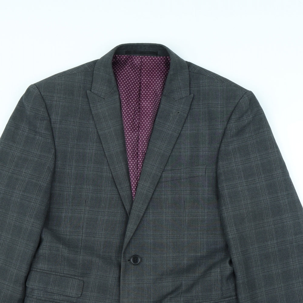 NEXT Mens Grey   Jacket Blazer Size 36  - shoulder pads