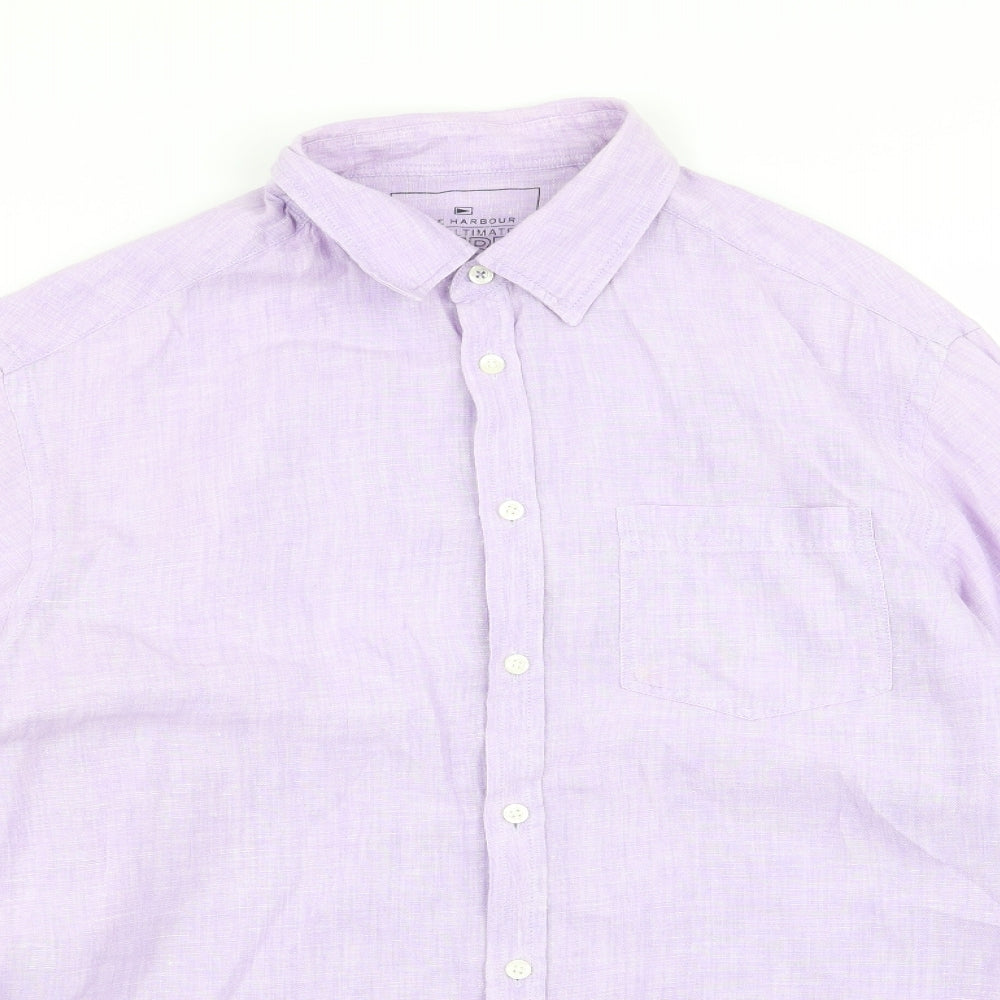 Blue Harbour Mens Purple    Button-Up Size L