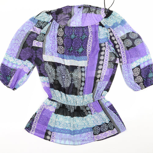 F&F Womens Multicoloured Paisley  Basic Blouse Size 14
