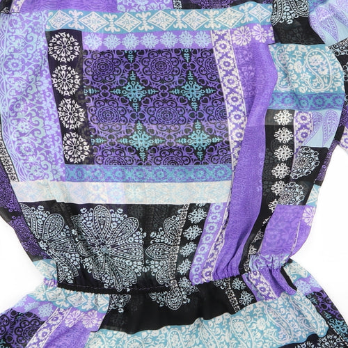 F&F Womens Multicoloured Paisley  Basic Blouse Size 14