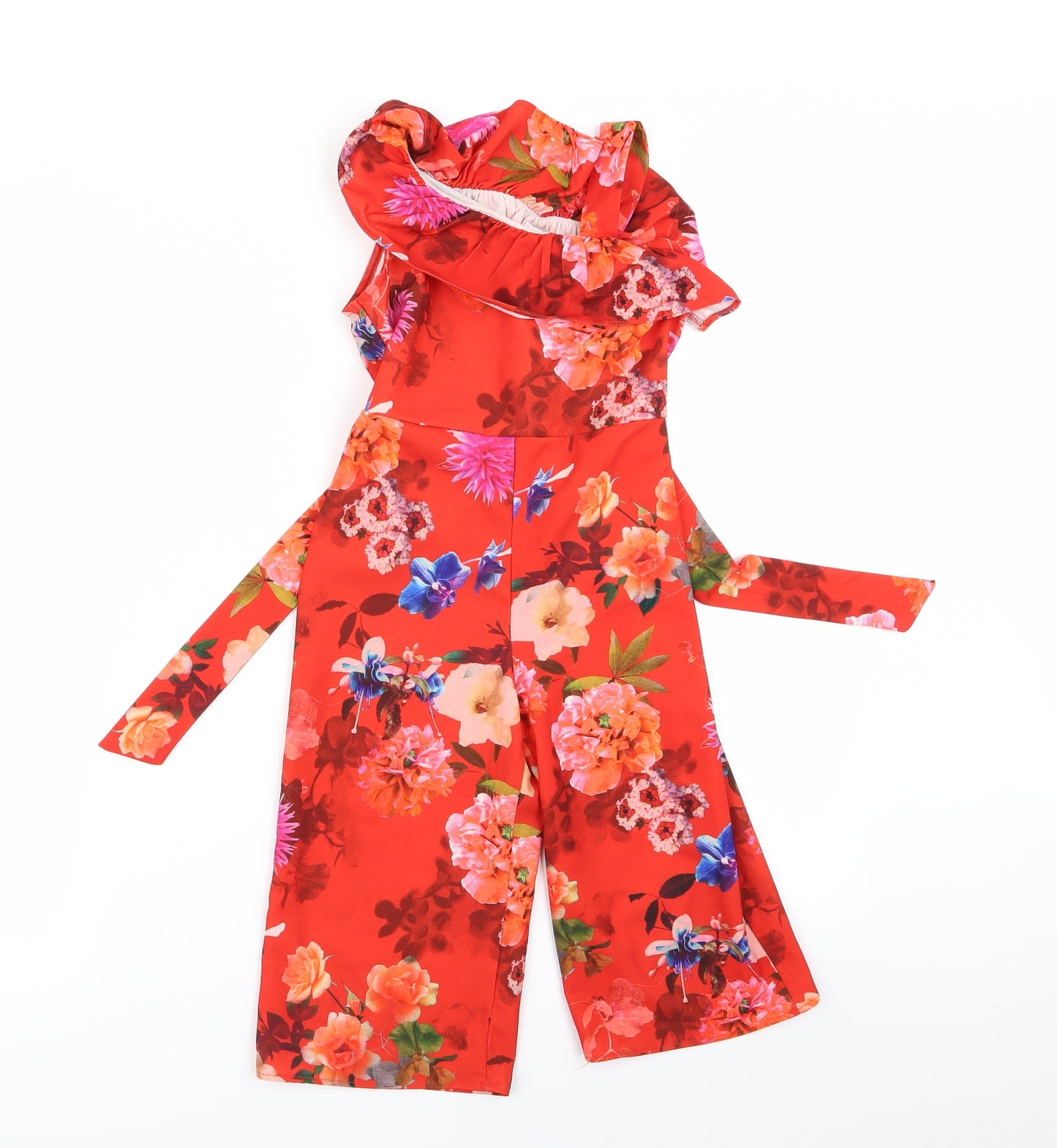 NEXT Girls Red Floral  Bodysuit One-Piece Size 4 Years