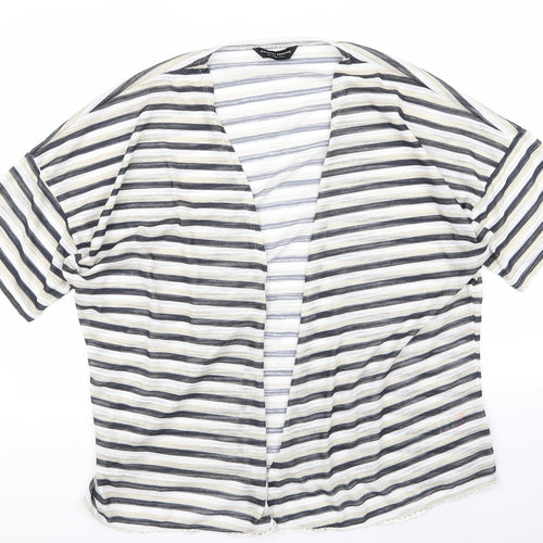 Dorothy Perkins Womens Beige Striped  Cardigan Jumper Size L