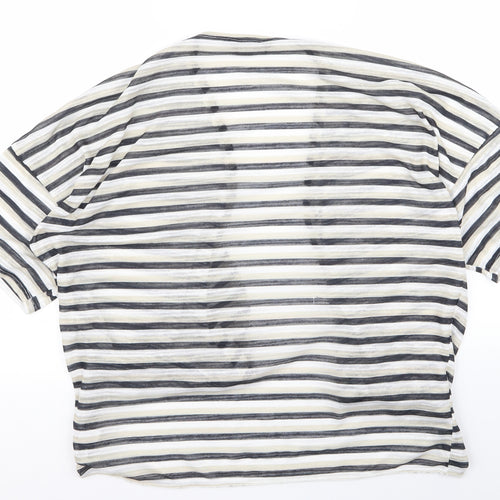 Dorothy Perkins Womens Beige Striped  Cardigan Jumper Size L