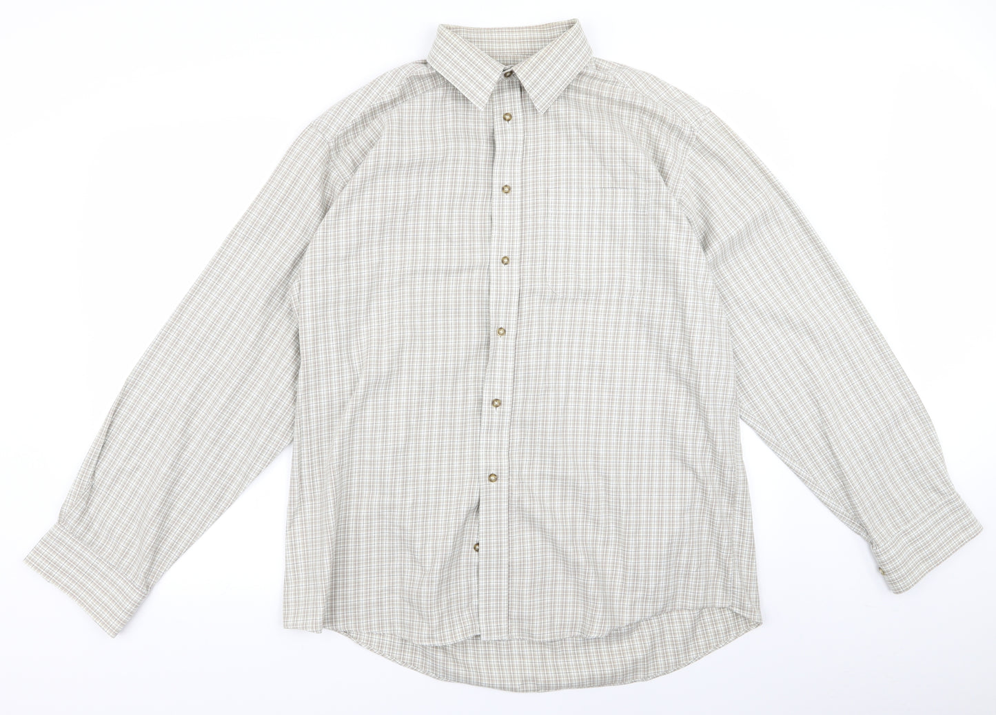 m&s Mens Brown    Button-Up Size 16