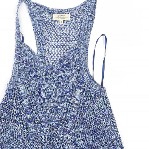 Papaya Womens Blue  Rayon A-Line  Size 8