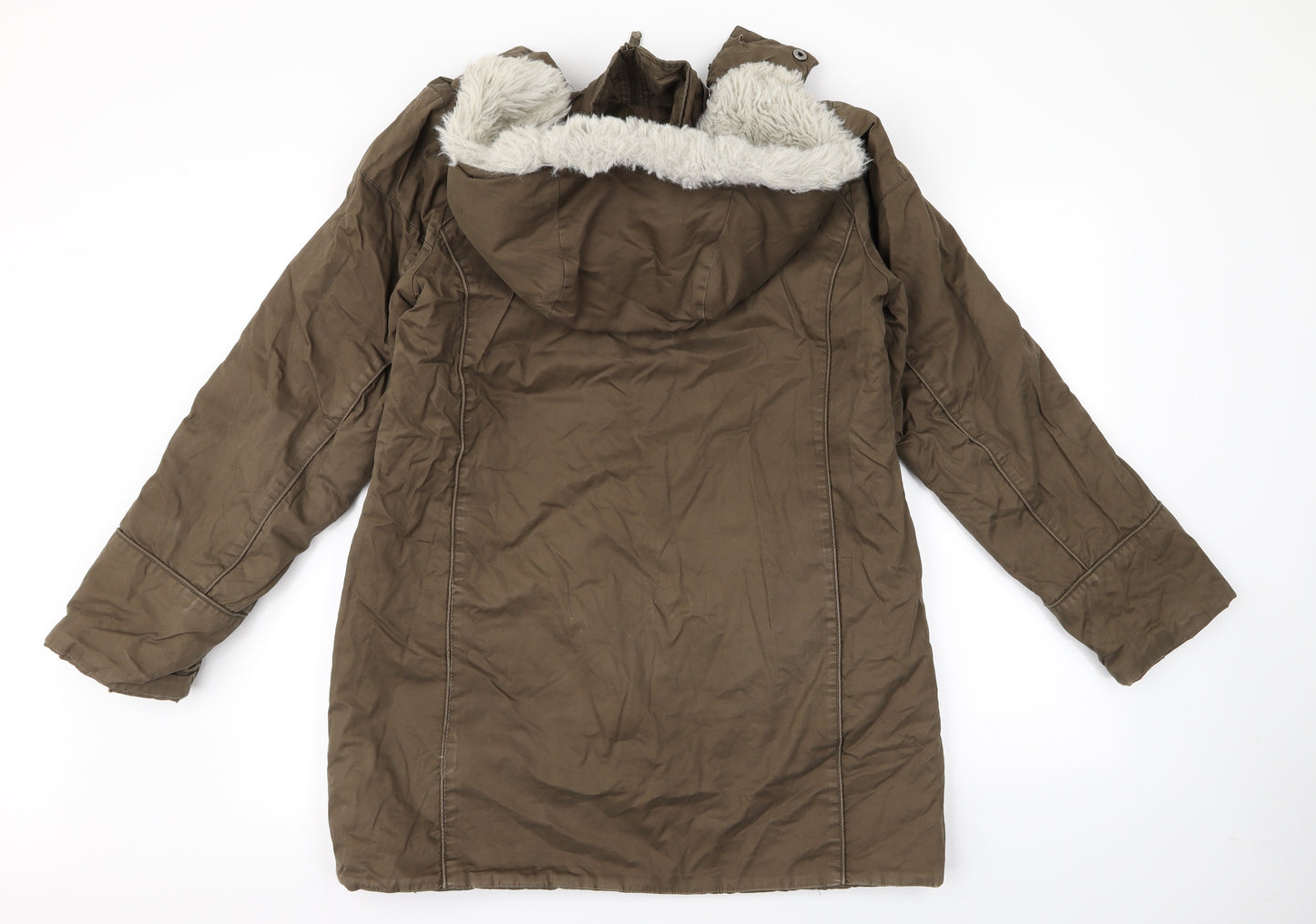 Moto Womens Brown   Parka Jacket Size 14