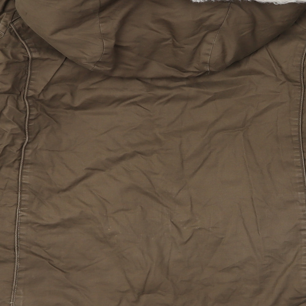 Moto Womens Brown   Parka Jacket Size 14