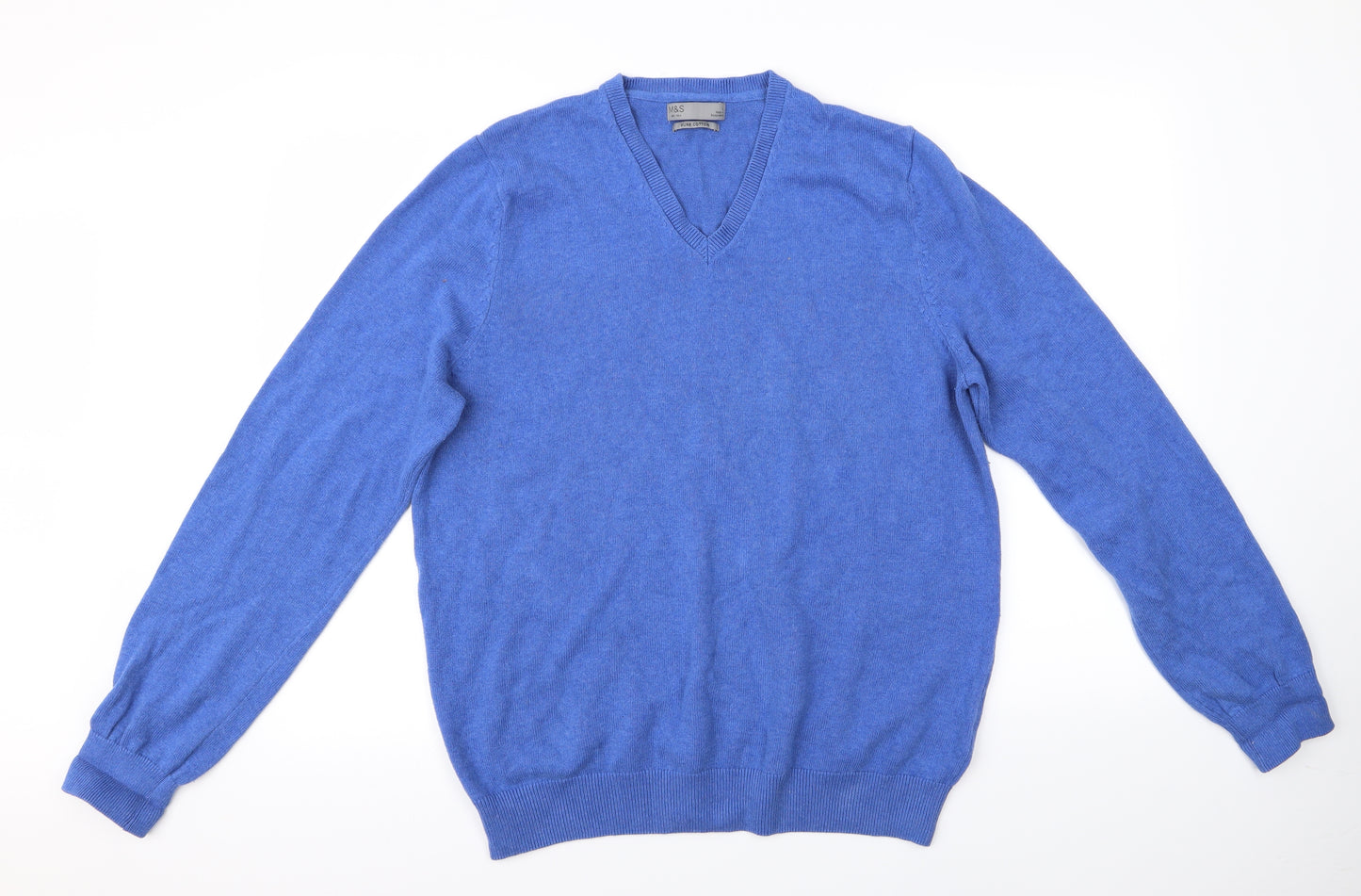 m&s Mens Blue   Pullover Jumper Size L
