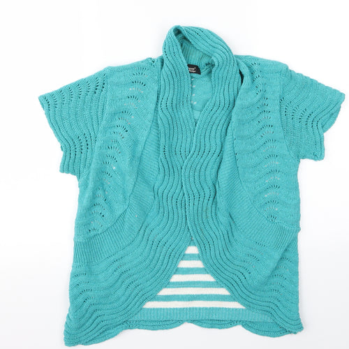 glimpse Womens Green   Cardigan Jumper Size M  - v