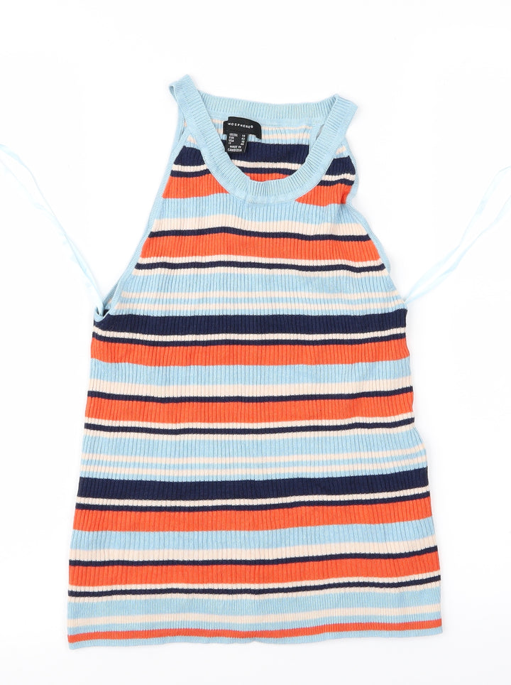 Atmosphere Womens Multicoloured Striped  Vest Jumper Size 14
