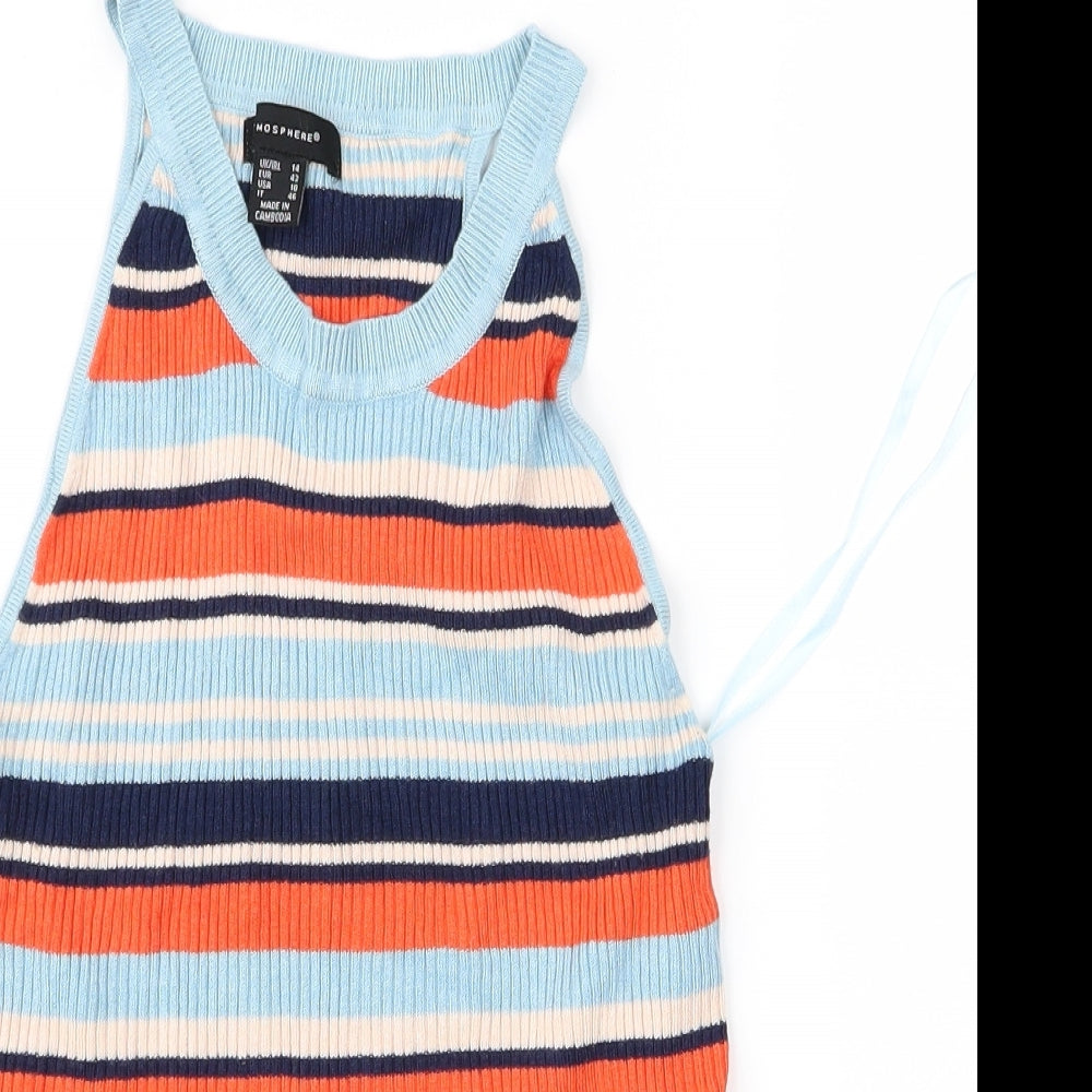 Atmosphere Womens Multicoloured Striped  Vest Jumper Size 14