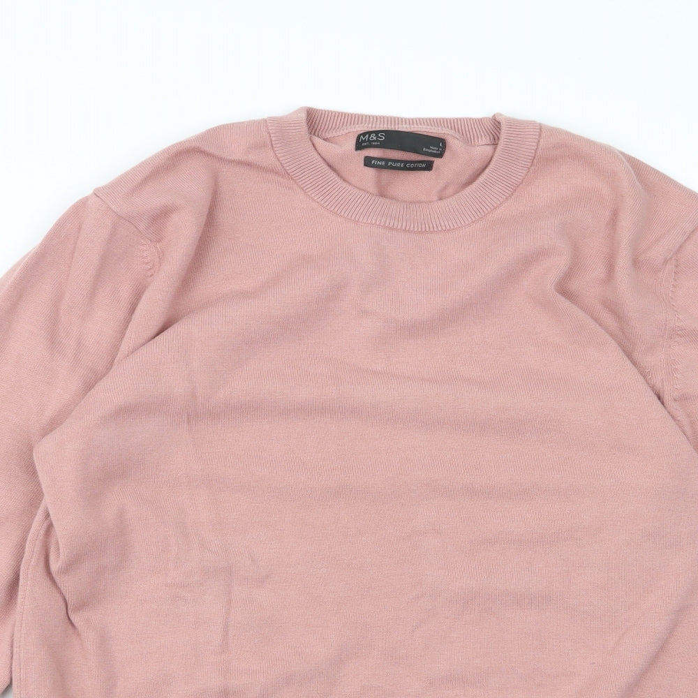 m&s Womens Pink   Pullover Jumper Size L