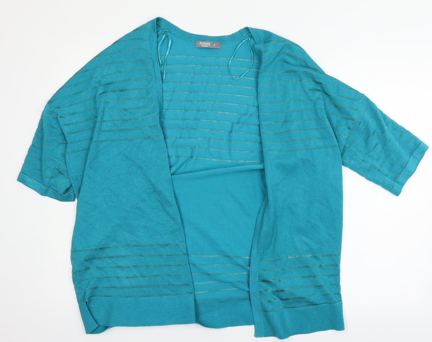 Nutmeg Womens Blue   Cardigan Jumper Size 16