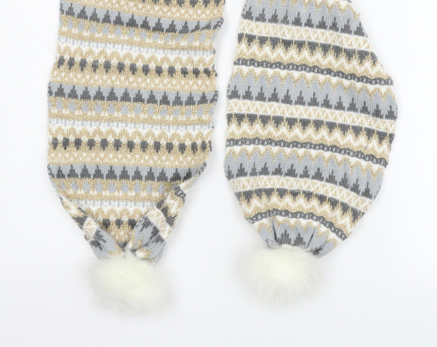 TU Womens Grey Striped   Scarf