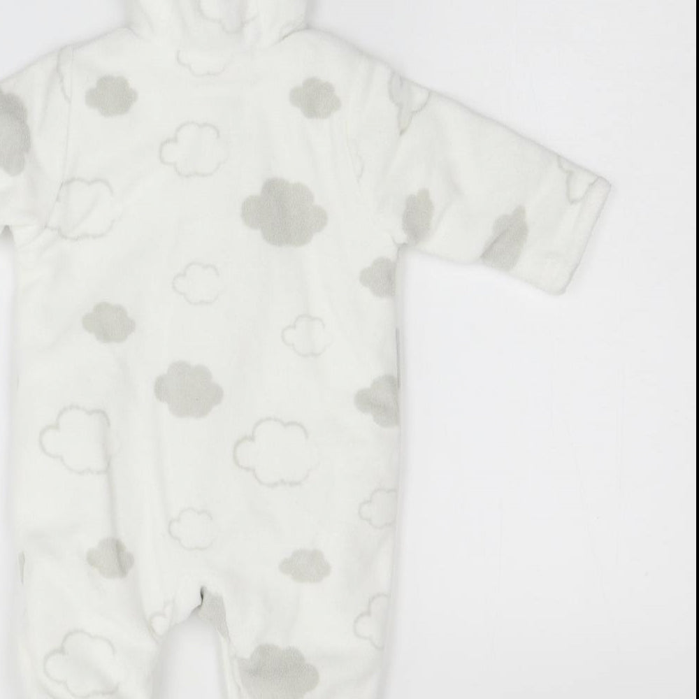 BHS Baby White   Babygrow One-Piece Size 0-3 Months