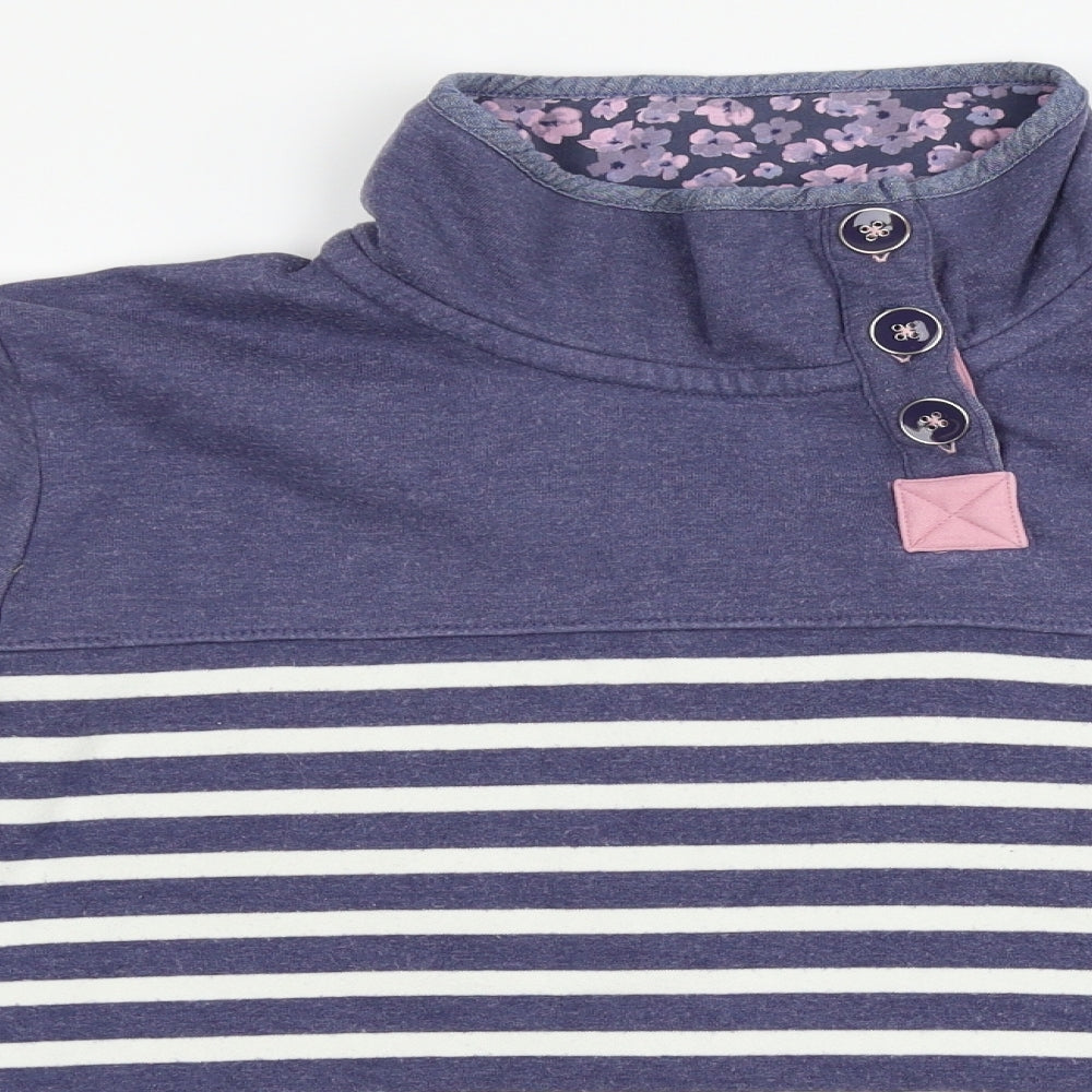 TU Womens Beige Striped  Henley Jumper Size 16