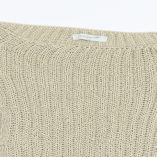 poolgirl Womens Beige  Knit Pullover Jumper Size M
