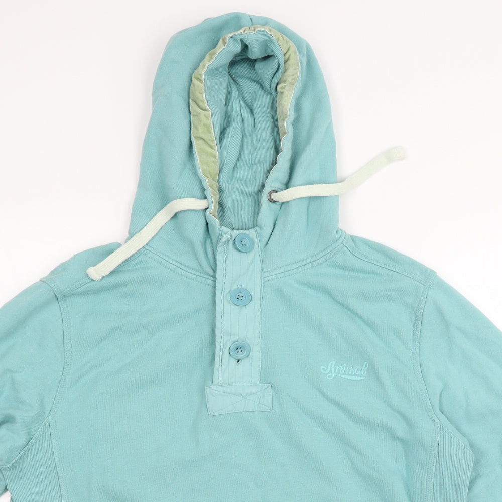 Animal Womens Blue   Pullover Hoodie Size L