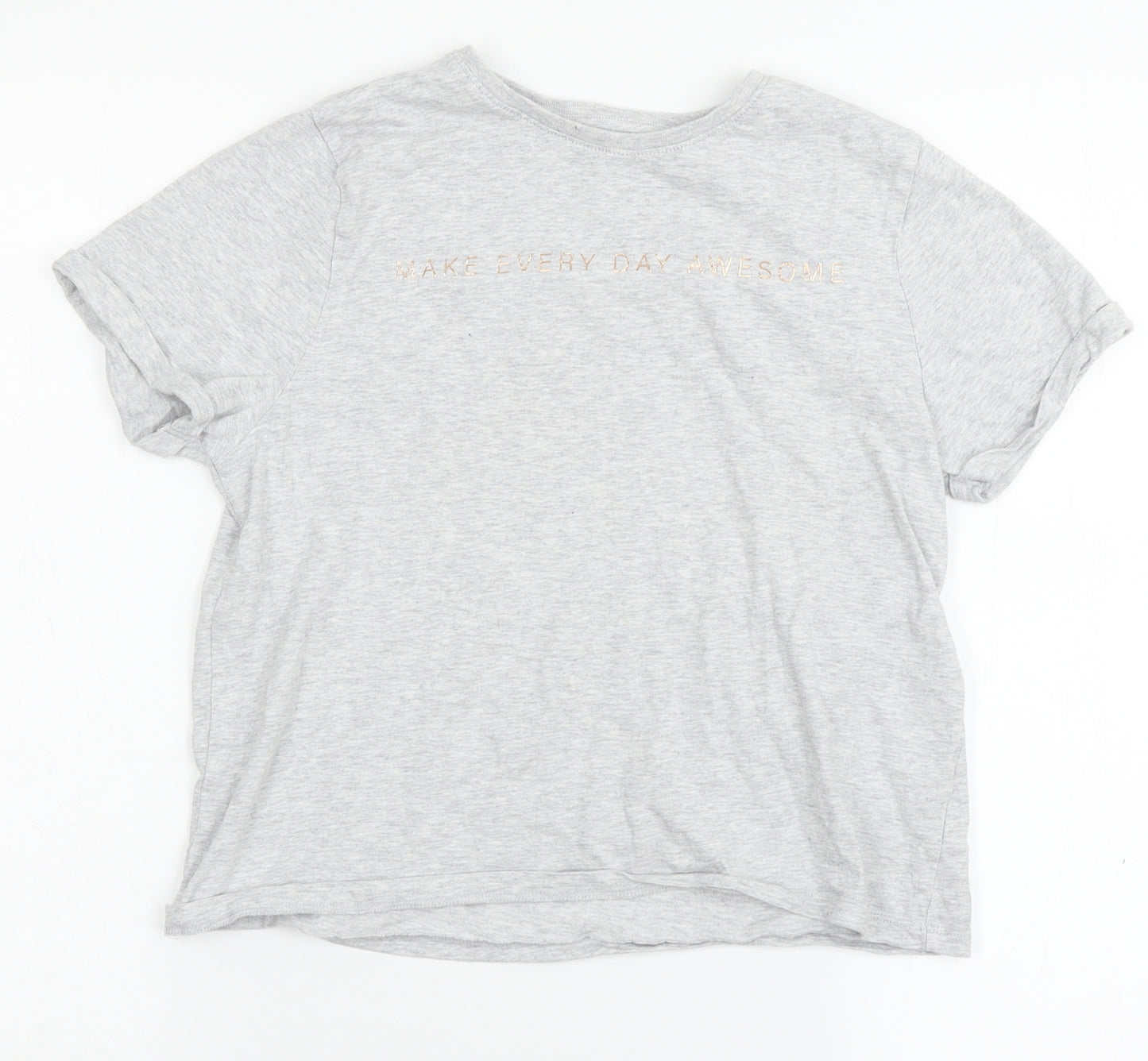 F&F Girls Grey   Basic T-Shirt Size 12-13 Years