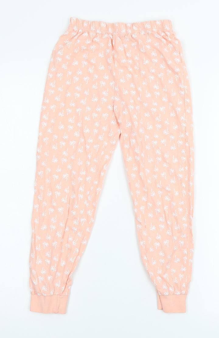 Primark Girls Pink Floral Pyjama Pants Size 7-8 Years