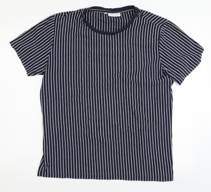 casual friday Mens Black Striped T-Shirt Size M