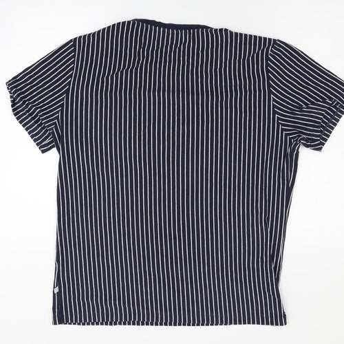 casual friday Mens Black Striped   T-Shirt Size M