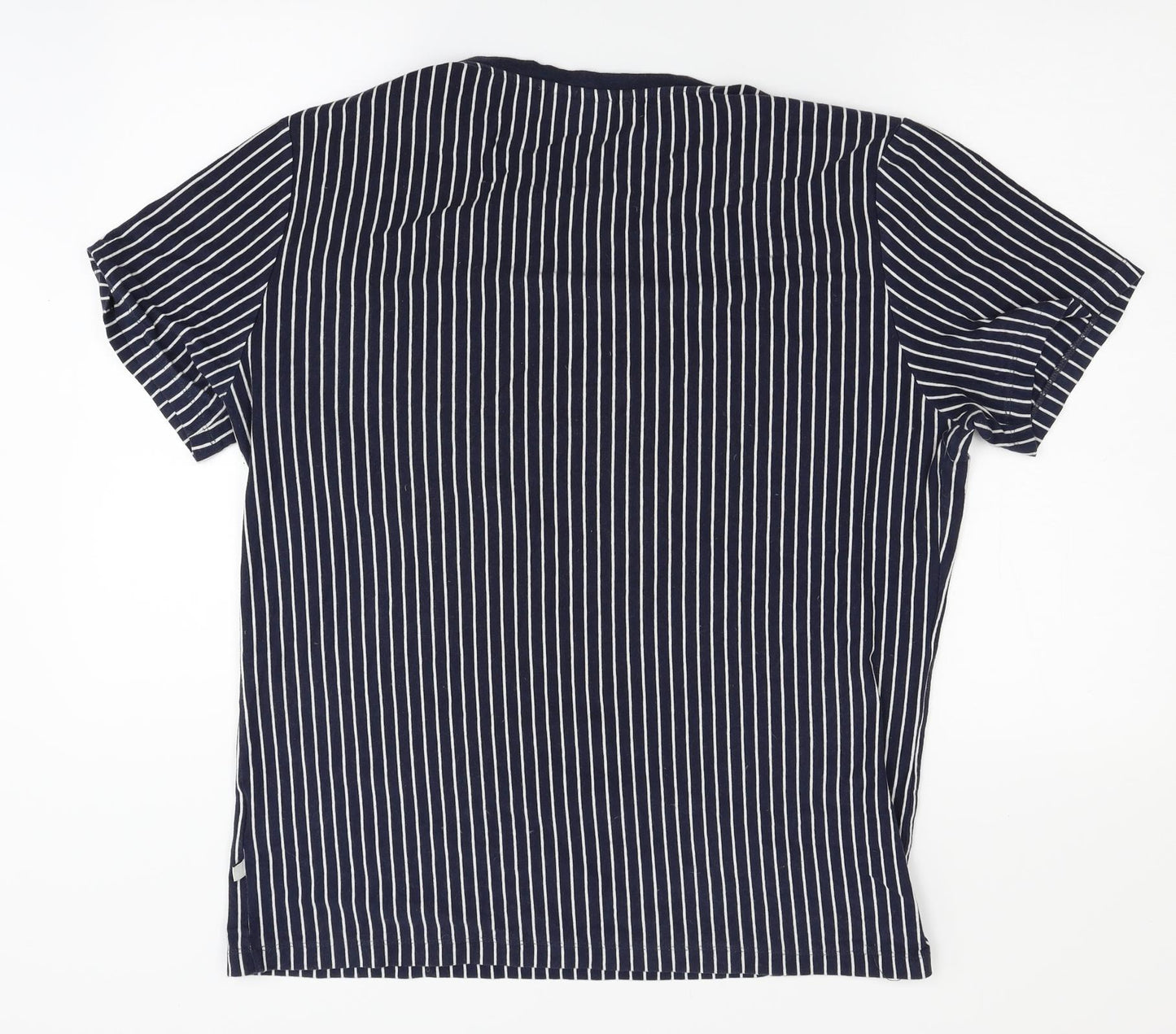 casual friday Mens Black Striped   T-Shirt Size M
