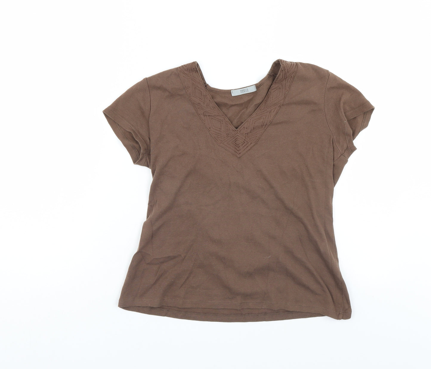 Marks and Spencer Womens Brown   Basic T-Shirt Size 12