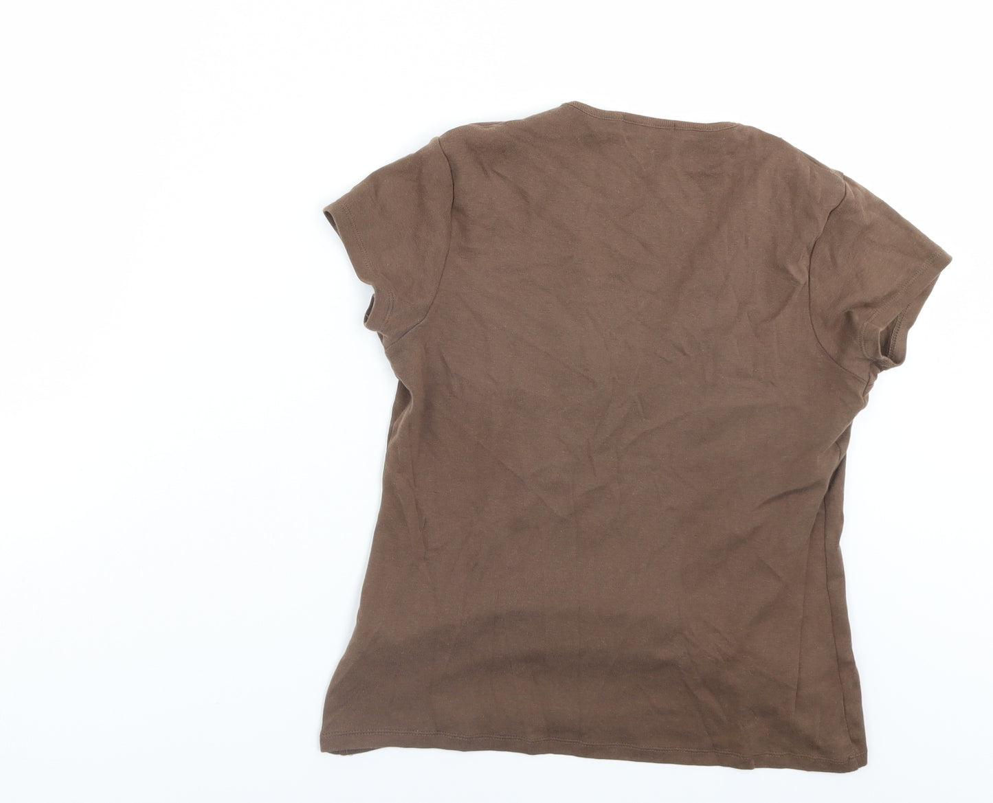 Marks and Spencer Womens Brown   Basic T-Shirt Size 12