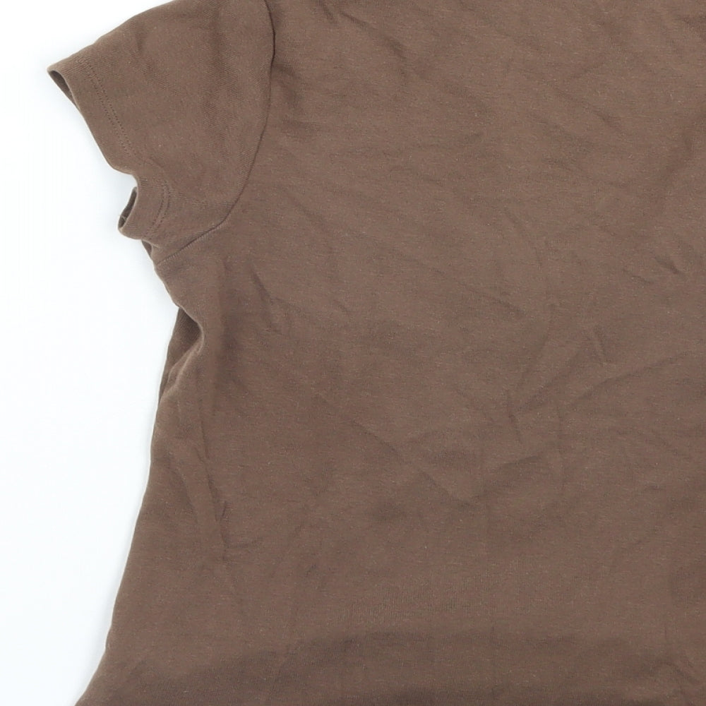 Marks and Spencer Womens Brown   Basic T-Shirt Size 12