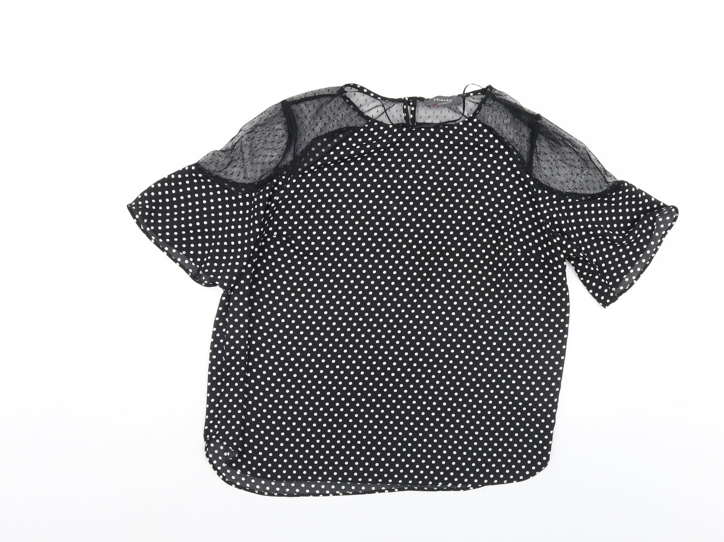 Primark Womens Black Polka Dot  Basic Blouse Size 16