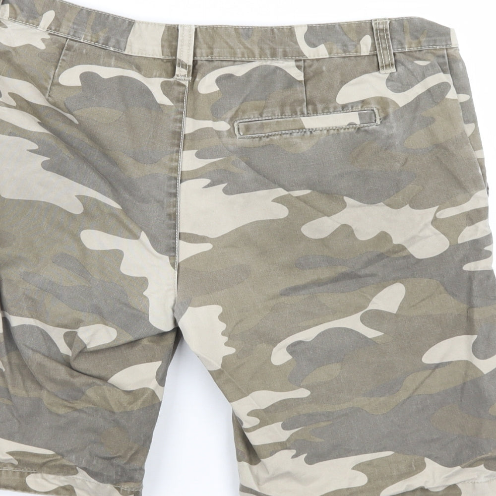 Cedar Wood State Mens Multicoloured Camouflage Denim Chino Shorts Size 32