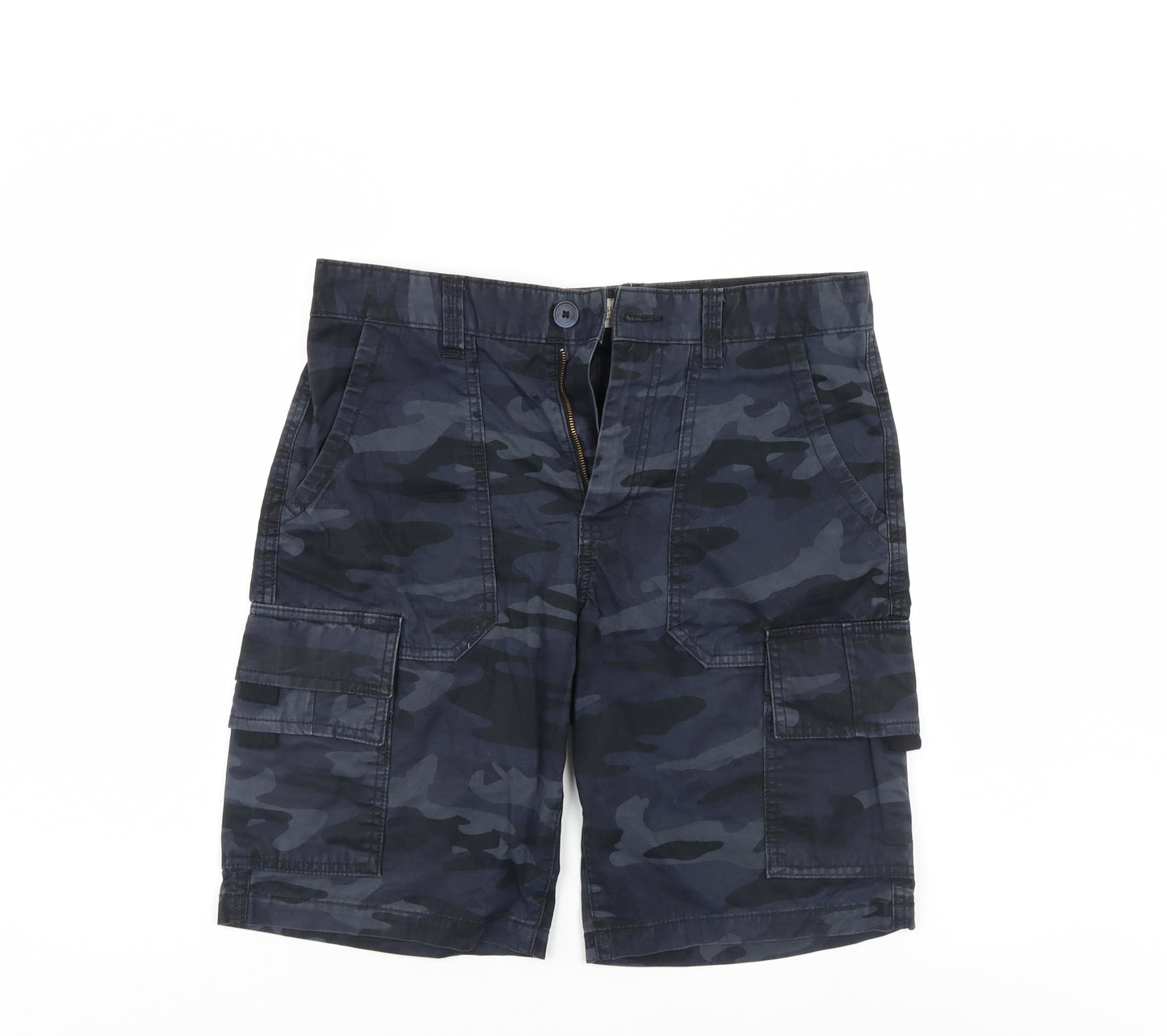 George Mens Blue Camouflage  Cargo Shorts Size 32