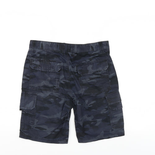 George Mens Blue Camouflage  Cargo Shorts Size 32
