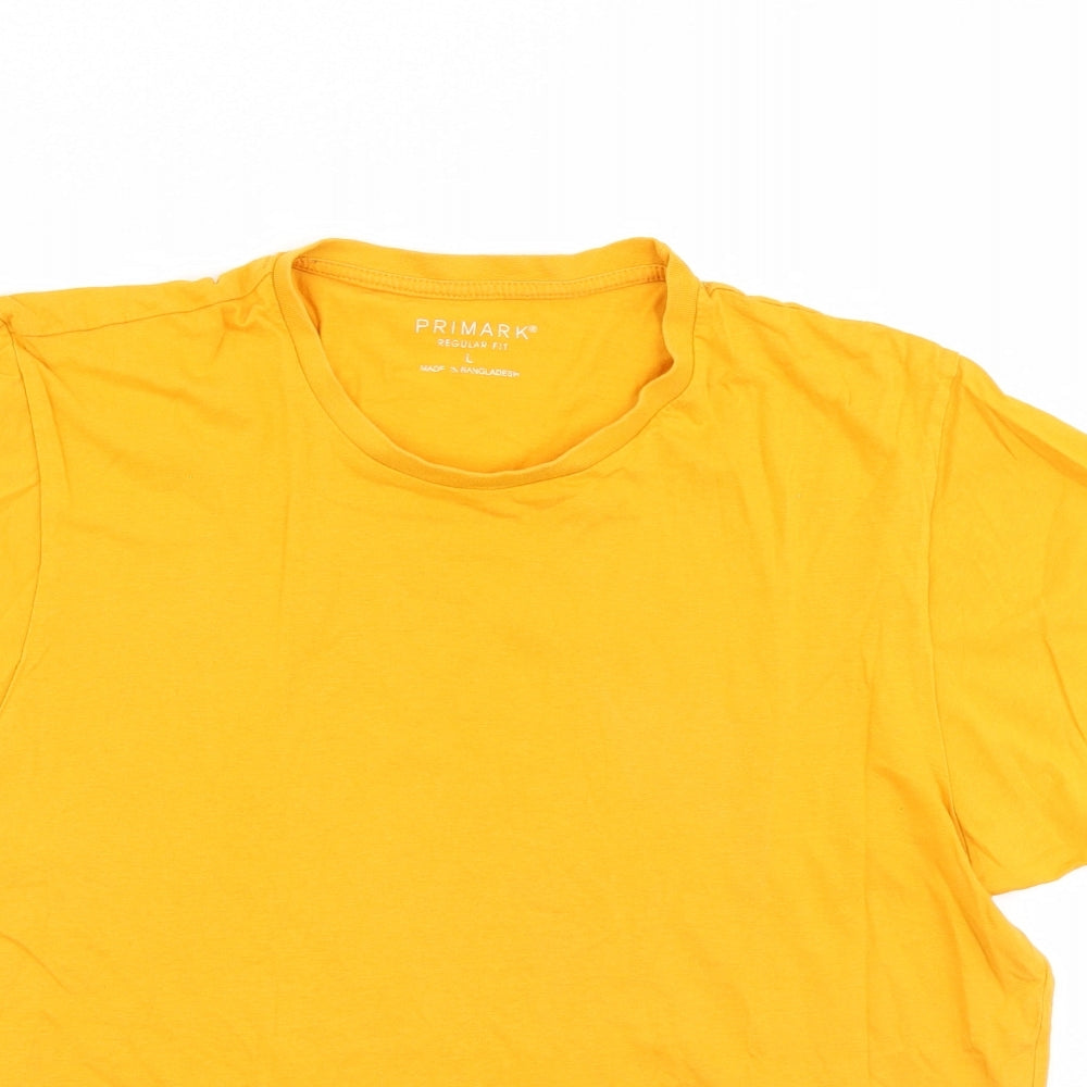 Primark Mens Gold    T-Shirt Size L