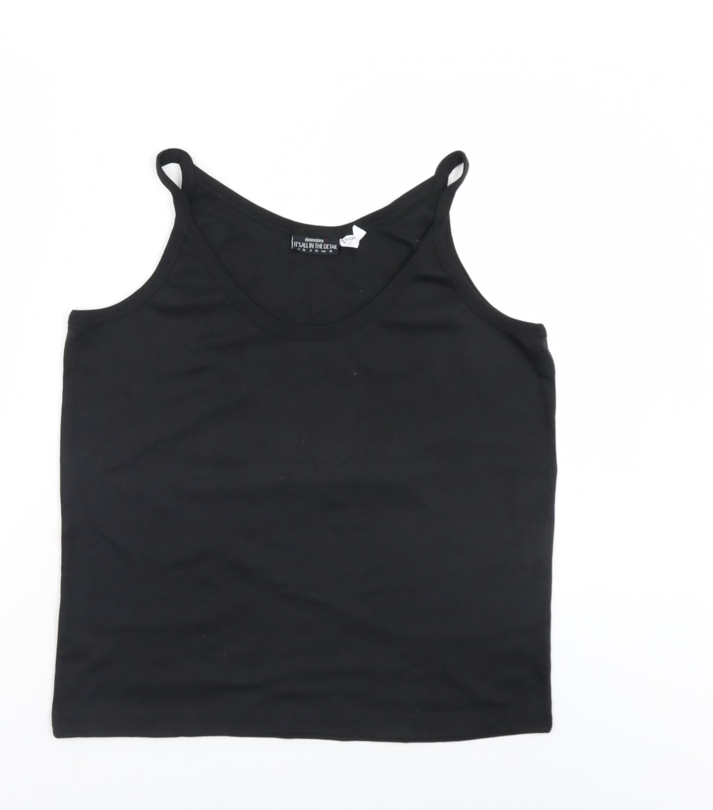 Dimentions Womens Black   Basic Tank Size XL